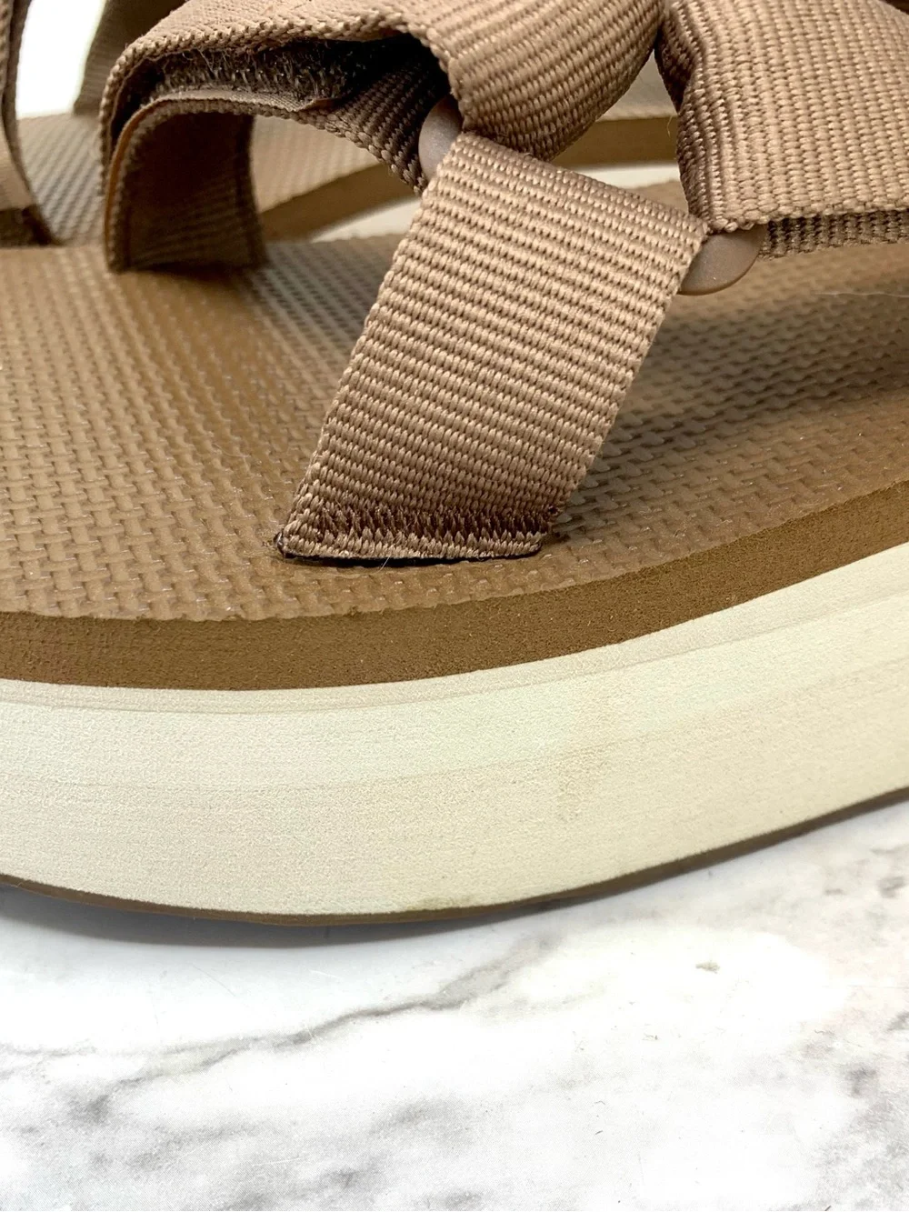Teva Flatform Universal Adjustable Brown Sandals 10 Gorpcore Sporty Athleisure